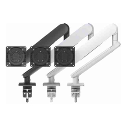 Atdec Ora Monitor Arm F-Clamp - Monitor arm for 34" screens flat or curved 2-8kg, VESA 75x75, 100x100. Includes F-Clamp in box - Silver