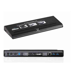 Targus Universal USB 3.0 Dual 2K Docking Station - 2 x DisplayPort, 90W AC Adapter Dock with tips: 3H2 and 3W for Dell, HP, Compaq (Refurbished)