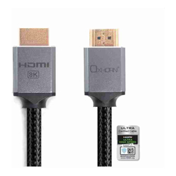 Oxhorn HDMI2.1a 8K@60Hz 3D Ultra Certified Ethernet Aluminum Header Cable 5m Male to Male