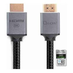 Oxhorn HDMI2.1a 8K@60Hz 3D Ultra Certified Ethernet Aluminum Header Cable 1.8m Male to Male