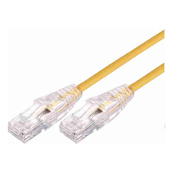 BluPeak 50cm Ultra Thin Cat6a UTP LAN Cable Yellow (Lifetime Warranty)