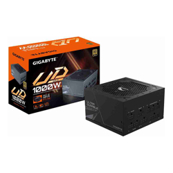 Gigabyte UD1000GM PG5 2.0 1000W ATX PSU Power Supply  80+ Gold >90% 120mm Fan Black Flat Cables Single +12V Rail Japanese  >100K Hrs