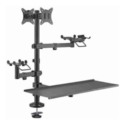 Brateck POS Mounting Solution For Dual Screens (with keyboard tray)