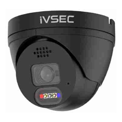 IVSEC TURRET IP CAM 8MP 25FPS 2.8 LENS FULL COLOUR ADV DET ADV IVS BLACK