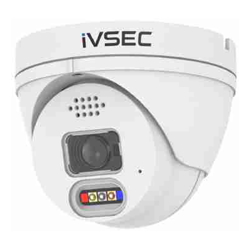 IVSEC TURRET IP CAM 8MP 25FPS 2.8MM LENS FULL COLOUR ADV DET ADV IVS