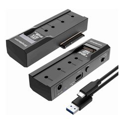 Simplecom (LS)Simplecom SA536 USB to M.2 and SATA 2-IN-1 Adapter for 2.5"/3.5" HDD  NVMe/SATA M.2 SSD with Power Supply USB 3.2 Gen2 10Gbps