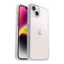 OtterBox Symmetry Clear Apple iPhone 14 Plus Case Stardust (Clear Glitter) - (77-88595), Antimicrobial, DROP+ 3X Military Standard, Raised Edges