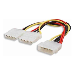 8Ware Internal Power Molex Cable 20cm 5.25" 4 pins Male to 2x 5.25" 4 pins Female 18AWG RoHS