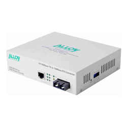 Alloy POE200SC.20 10/100Base-TX to 100Base-FX Single Mode Fibre (SC) Converter, provides PoE power (RJ-45). 20km