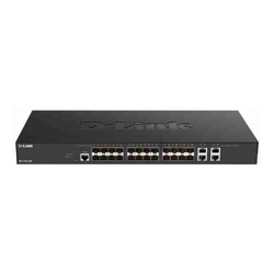 D-Link 28-Port 10 Gigabit Smart Managed Switch with 24 SFP+ ports and 4 10GBASE-T ports