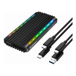 Simplecom SE525 NVMe / SATA M.2 SSD USB-C Enclosure with RGB Light USB 3.2 Gen 2 10Gbps