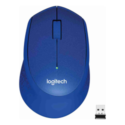 Logitech M331 SILENT PLUS  Wireless Mouse Blue  DPI (Min/Max): 1000  1-Year Limited Hardware Warranty