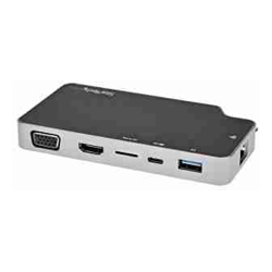 StarTech USB C Multiport Adapter USB-C to 4K HDMI or VGA Video with 100W Power Delivery Pass-through 2-Port 10Gbps USB Hub MicroSD GbE USB 3.1 Gen 2 Type-C Mini/Travel Dock