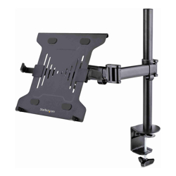 Laptop Desk Mount Monitor and Laptop Mount Displays up to 34in (8kg/17.6lb) & Laptops (4.5kg/9.9lb) Articulating VESA Laptop Tray Arm Clamp/Grommet Mount