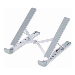 Foldable Laptop Riser Stand Portable Height Adjustable Ergonomic Laptop Stand Ventilated Aluminum Frame Supports 22lb (10Kg) Tilt/Raised/Angled Laptop/Tablet Stand Collapsible Design