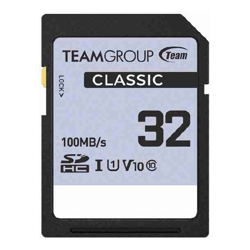 Team Group Classic SDHC UHS-1 V10 SD Memory Card 32GB R/W (Max) 80MB/s 15MB/s
