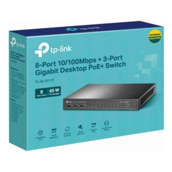 TP-Link TL-SL1311P | 8 Port 10/100Mbps + 3 Port Gigabit Desktop Switch with 8 Port PoE+