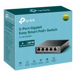 TP-Link TL-SG105MPE | 5-Port Gigabit Easy Smart Switch with 4-Port PoE+