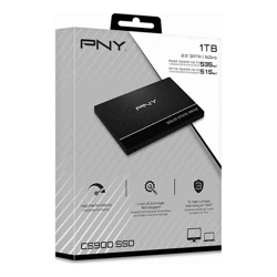 PNY CS900 1TB 2.5" SSD SATA3 515MB/s 490MB/s R/W 450TBW 2M hrs MTBF 3yrs wty