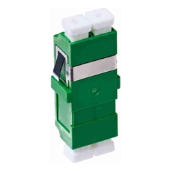 LC/APC OS1/OS2 Singlemode Through Coupler Flangeless Duplex | Green