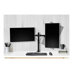 KENSINGTON DUAL MONITOR DESK MOUNT, UP TO 32" & 8KG, VESA 75x75, 100x100 - BLACK