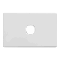 4C | Elegant 1 Gang Grid and Cover Plate - White