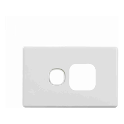 4Cabling 4C | Elegant Single Power Point Cover Plate White