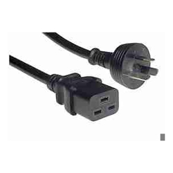 5m IEC C19 to Mains Power Cable 15A Black