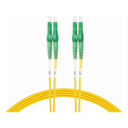 3m LC/APC-LC/APC OS1 / OS2 Singlemode Fibre Optic Duplex Patch Cable : Yellow