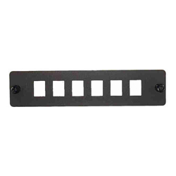 6 Port SC Simplex / LC Duplex FOBOT Faceplate suitable for 015.004.0026 & 015.004.0028
