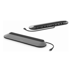 Belkin Connect USB-C 11-in-1 universal Docking Station - Grey (INC014btSGY), Dual Display, 10 Gbps, 100W Power Delivery, 2YR