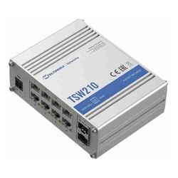 Teltonika | TSW210 | 10 Port Industrial Unmanaged Switch | Rear Panel with DIN Rail Holder ** PSU not included **