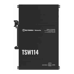 Teltonika | TSW114 | 5 Port Industrial DIN Rail Unmanaged Gigabit Switch, Plug-N-Play