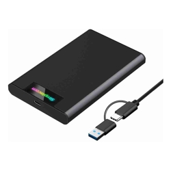 Simplecom SE239 Tool-free 2.5" SATA HDD SSD to USB-C Enclosure with RGB Lights USB 3.2 Gen 2