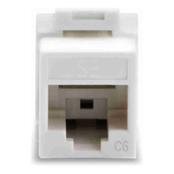 Serveredge Universal Cat6 UTP RJ45 Modular Keystone Jack - White - Pack of 10