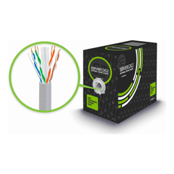 Serveredge CAT6 305m Network Cable UTP Solid PVC 23AWG WHITE