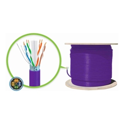 Serveredge CAT6A 305m Network Cable FUTP Solid LSZH 23AWG PURPLE
