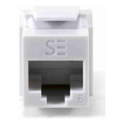 Serveredge Universal Cat6 UTP RJ45 Modular Keystone Jack QUICK TOOL Compatible White Pack of 10