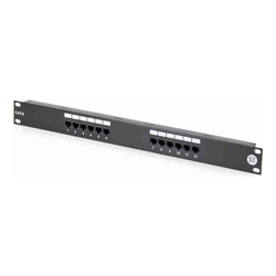 Serveredge 12 Port CAT6 Patch Panel 1RU UTP Includes Cable Management Bar