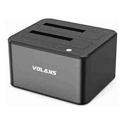 Volans VL-DS30S, Dual Bay USB3.0 Aluminium Docking Station, Drive Type: 2.5? and 3.5? SATA HDD, 1 Year Warranty