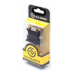 ALOGIC Premium DVI-I (M) to VGA (F) Adapter - Male to Female - Retail Blister Packaging