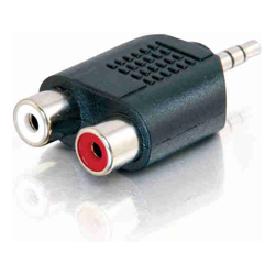 ALOGIC 3.5mm Stereo Audio to 2 X RCA Stereo ADAPTER - (1) Male to (2) Female