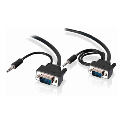 ALOGIC 1m Pro Series Slim flexible VGA Cable with 80cm 30cm 3.5mm Stereo Audio Cable - Male to Male