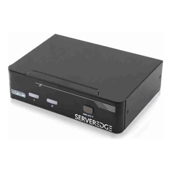 Serveredge 2-Port Dual Monitors DVI USB KVM Switch with Audio & Mic