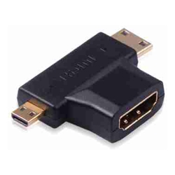 Micro & Mini HDMI (M) to HDMI (F) Adapter - Male to Female 