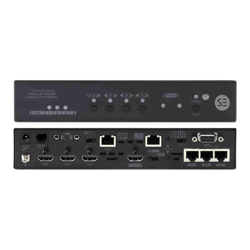 Serveredge HDBaseT 4K2K 4-Input Switcher with (1) HDBaseT (3) HDMI Inputs (1) HDBaseT (1) HDMI Mirrored Outputs IR Ethernet & Control -100m