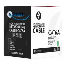 4C | CAT6A U/UTP 23AWGx4P, PVC Jacket | Supplied on Plastic Reel | 305m Roll Blue