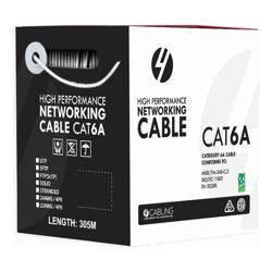 4C | CAT6A U/UTP 23AWGx4P, PVC Jacket | Supplied on Plastic Reel | 305m Roll White