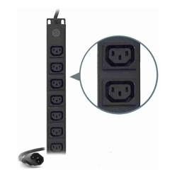 SERVEREDGE 0RU Basic 2m 15 Port PDU (15) IEC C13 Output (1) IEC C14  Input 10A 240V- Metal Case Includes:? 1 x Pair Bracket 1.? 1 x Pair Bracket 2.? 4 x M6 Cage Nuts? 10 x M6 Screws? 6 x M6 Nuts