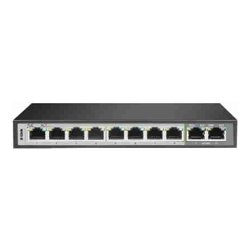 D-Link | DGS-F1010P-E | 10 Port Gigabit PoE Switch with 8 Long Reach PoE Ports and 2 Uplink Ports